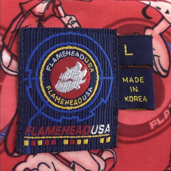 🔥SOLD! 90s Flamehead US Button Front Shirt Cartoo - Picture 7 of 7